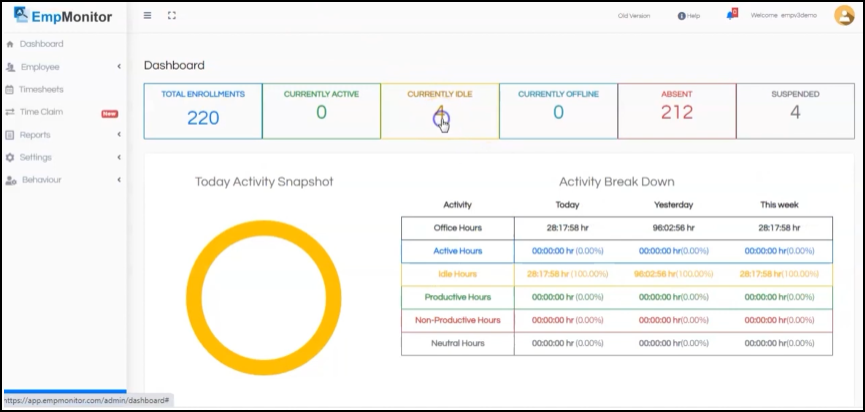 Empmonitor-dashboard1-overtime pay