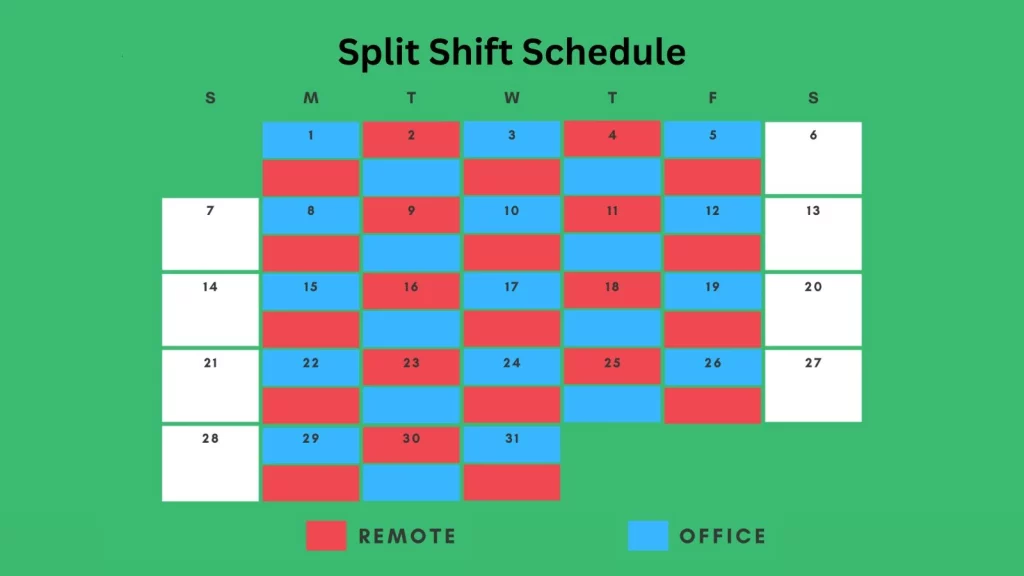 split-shift-hybrid-work-schedule