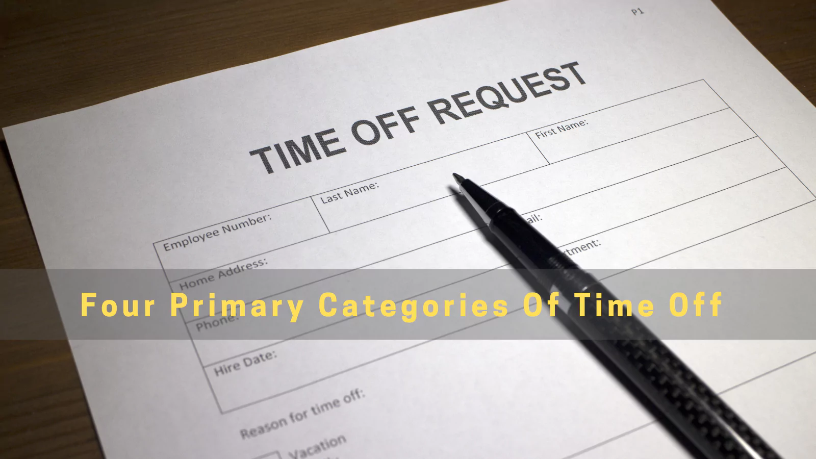 Four-Primary-Categories-Of-Time-Off