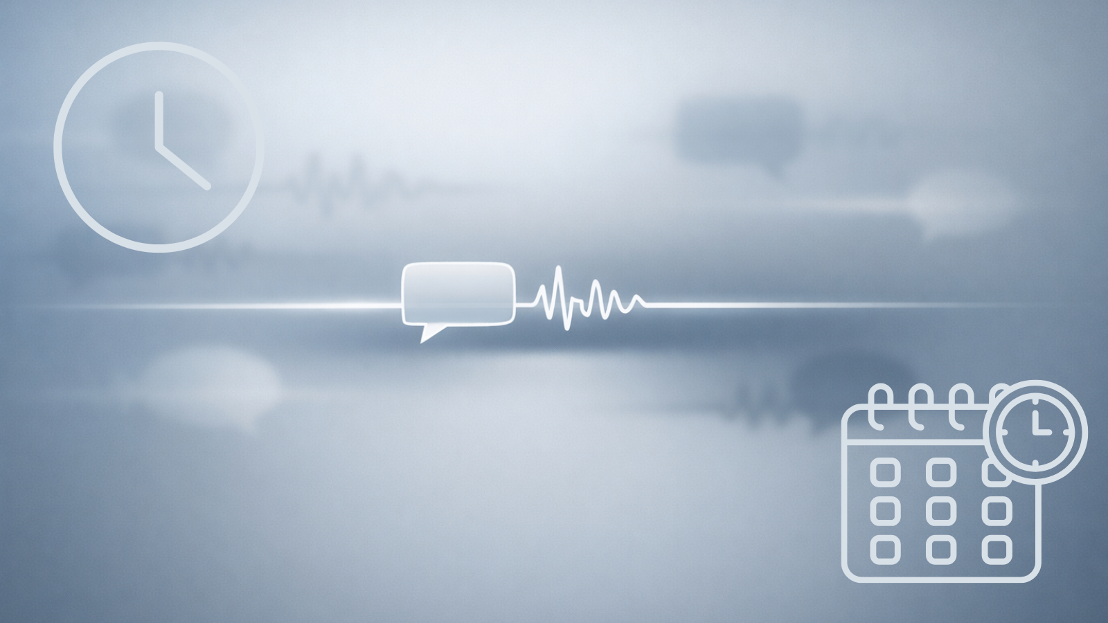 Timing, Frequency, and Consistency Visual showing message icon aligned with clock and calendar, illustrating the importance of timing, frequency, and consistency in communication.