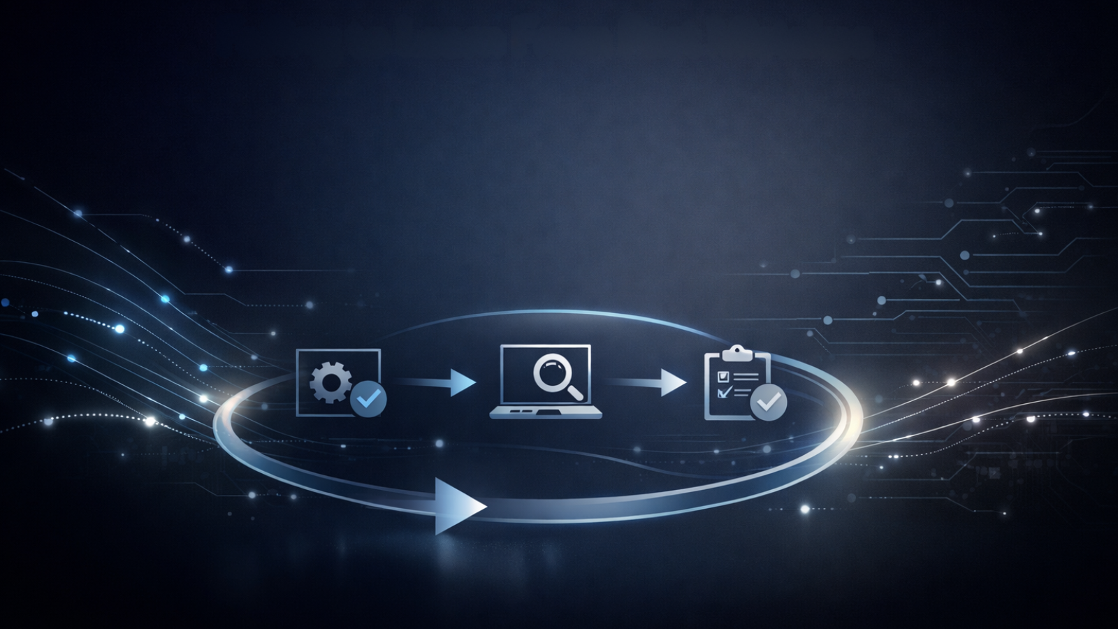 Learning Form Past Mistakes A modern, professional visual representing continuous improvement in software testing .