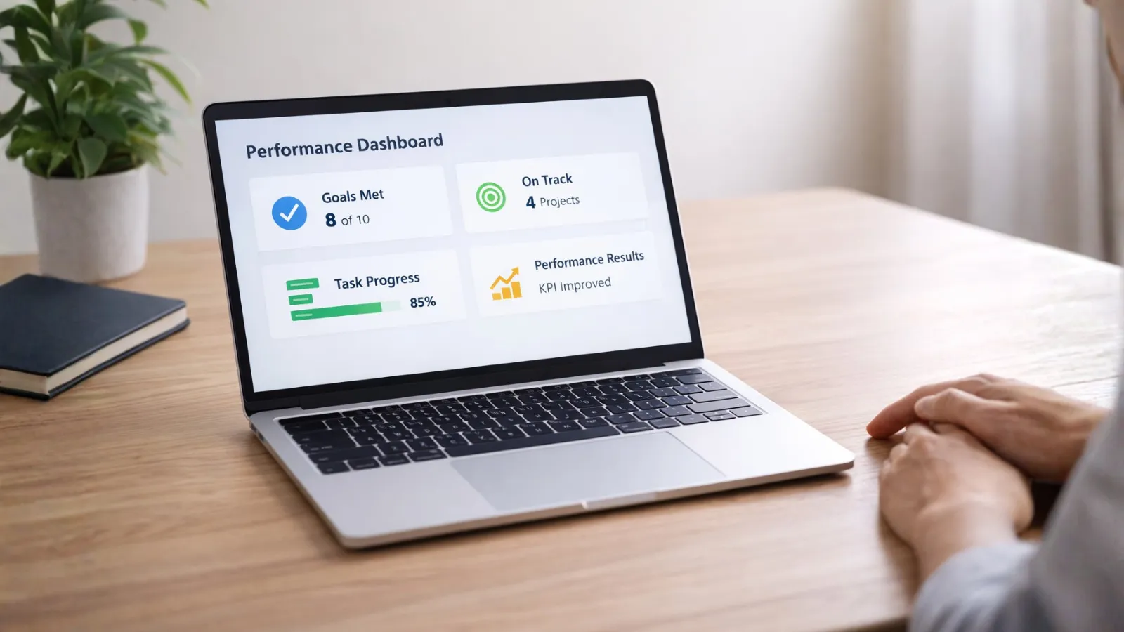 Transparency In Employee Evaluation Evaluation of the employee performance in a dashboard with all metrics of the performance