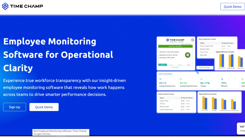 TimeChamp TimeChamp-hubstaff-alternatives