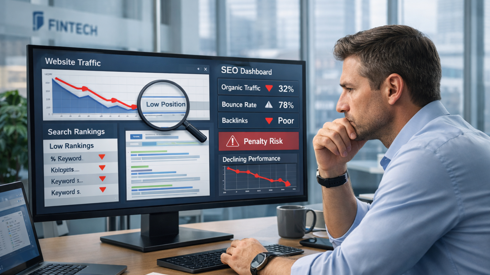 Struggles In SEO and Digital Marketing Marketer of Fintech company struggling with SEO.