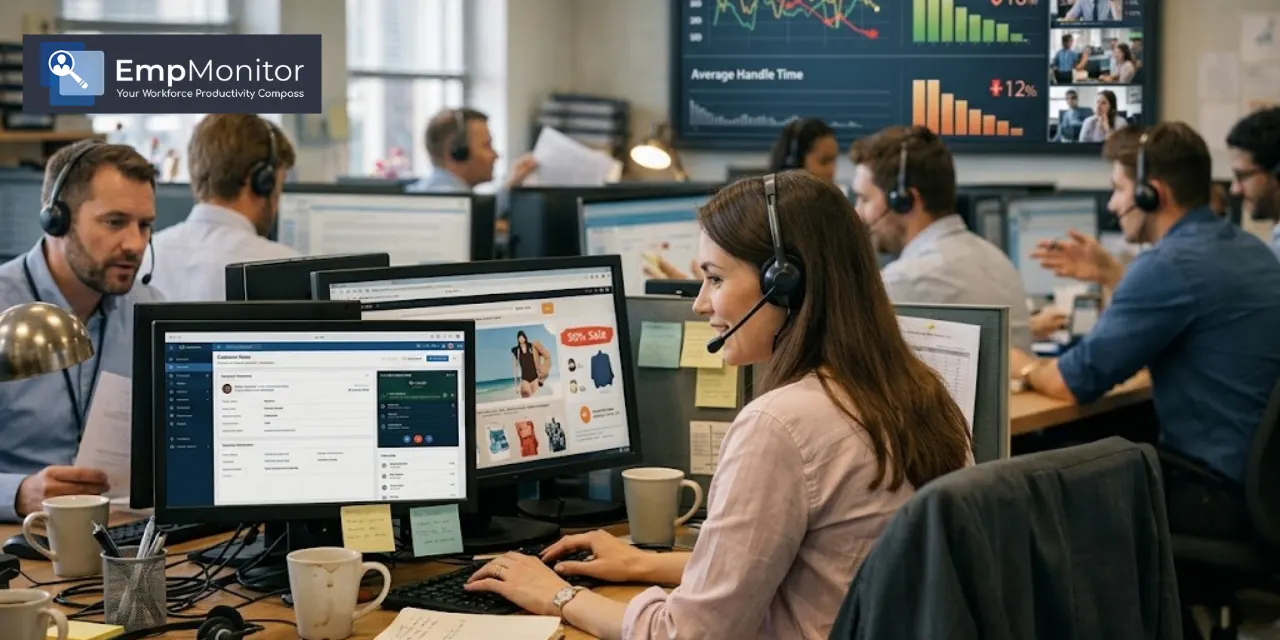 Reducing Unproductive Time in a Call Center Using EmpMonitor