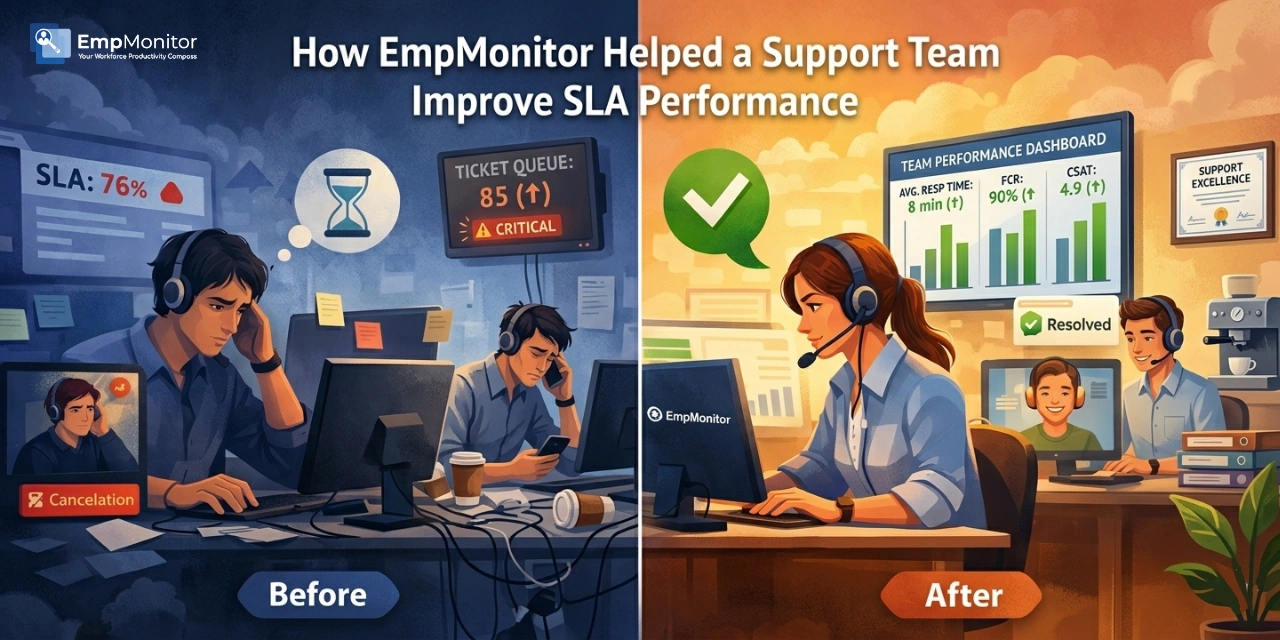 How EmpMonitor Helped a Support Team Improve SLA Performance