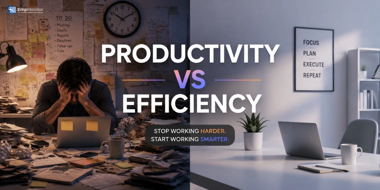 How to Improve Employee Productivity without extending Working Hours- A guide to Workplace Flexibility productivity-vs-efficiency