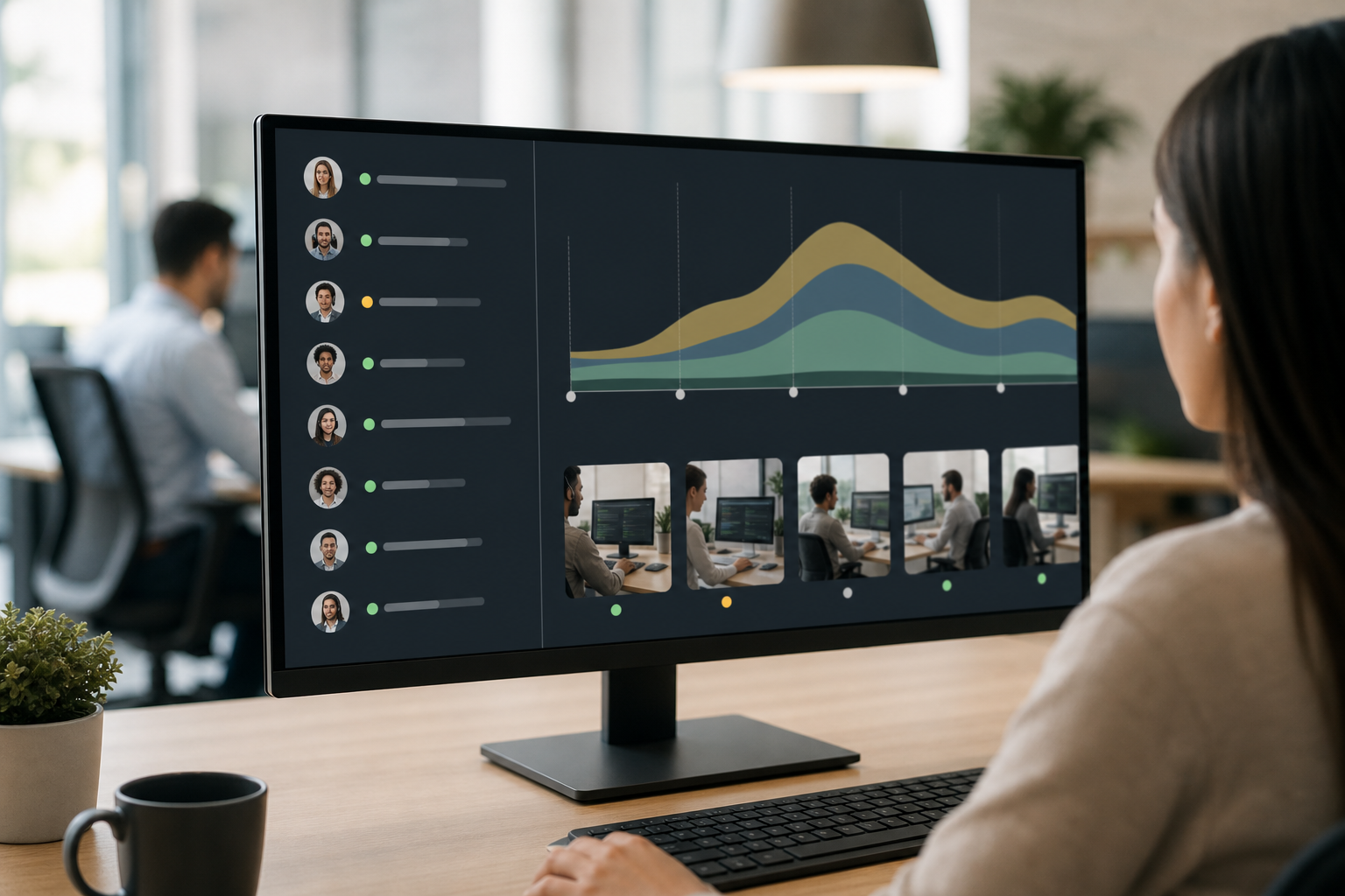 real-time activity tracking and shift-based productivity view for call centers