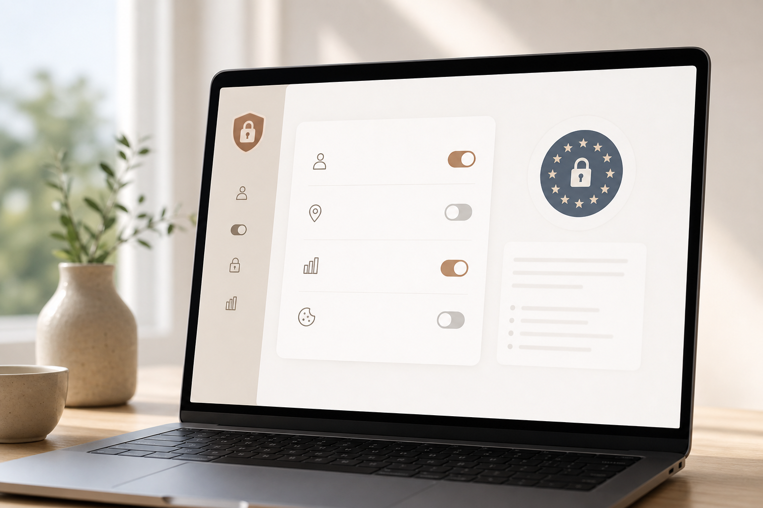 Illustration of privacy controls with toggles for Private Time and visibility modes