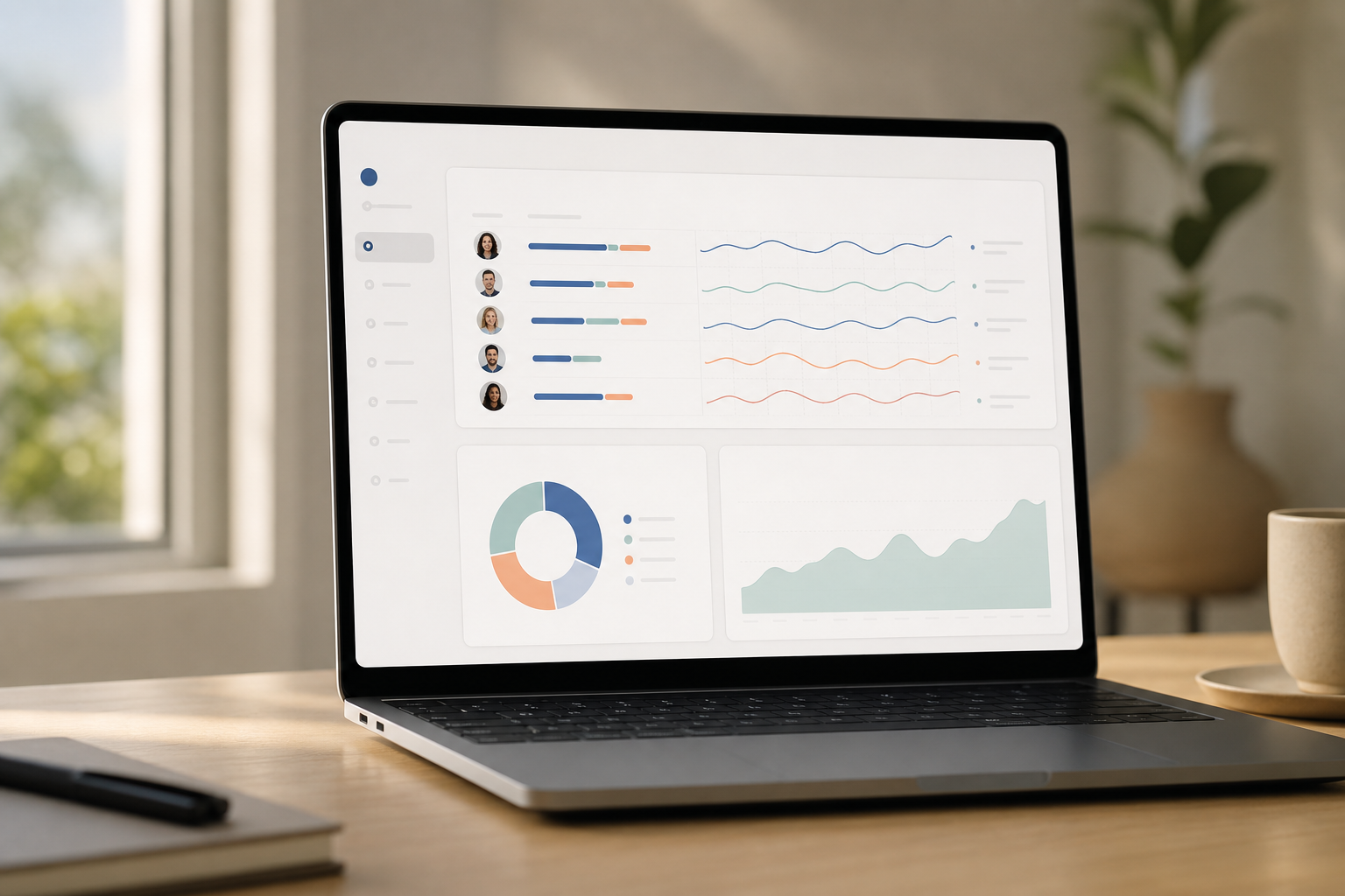 best employee productivity measurement and reporting dashboard mockup