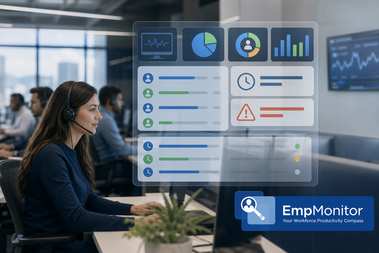 call center dashboard for website and app usage monitoring