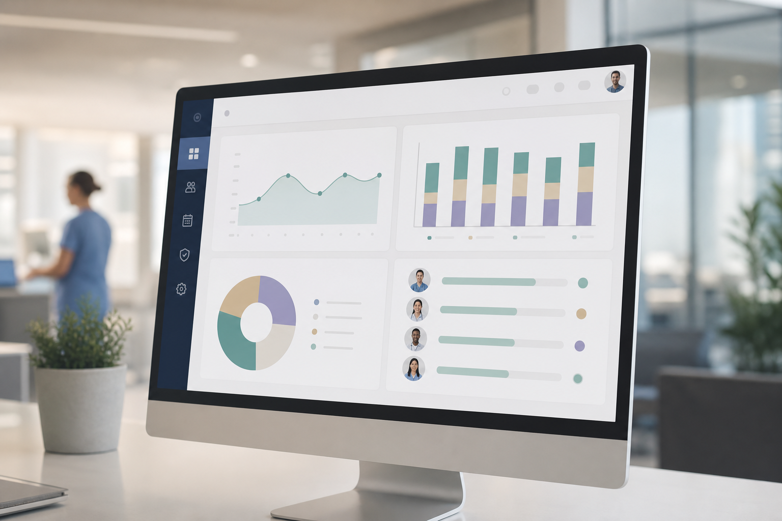 employee productivity measurement and reporting dashboard for a hospital unit
