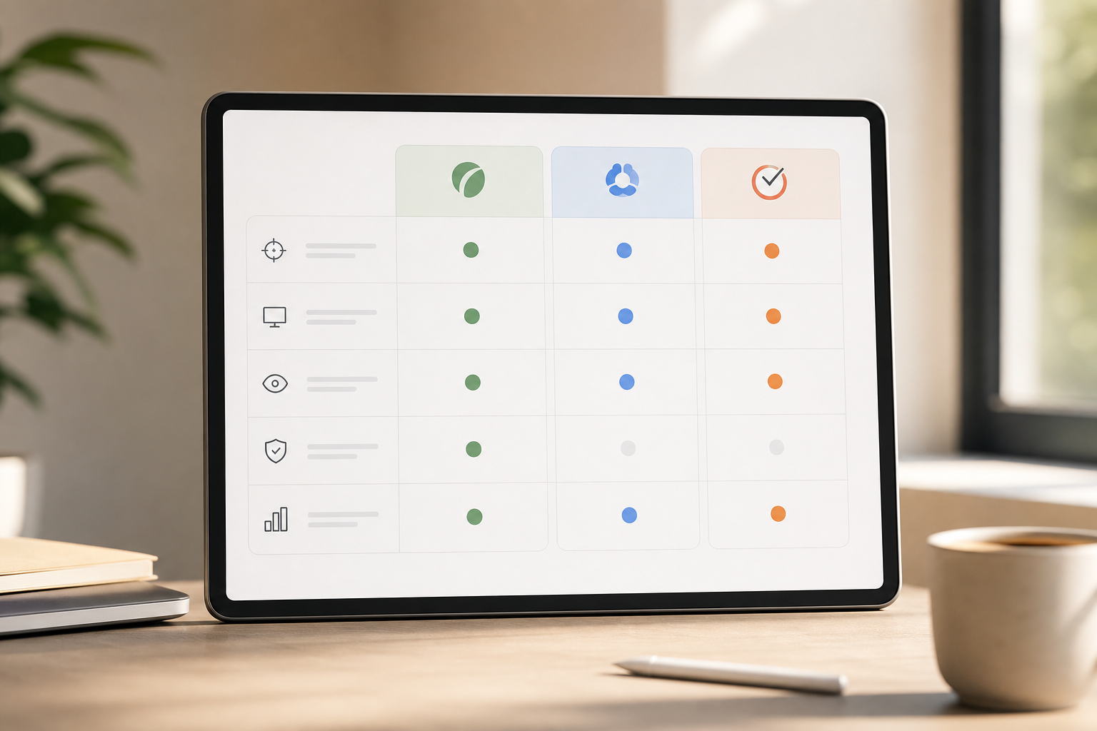 Comparison chart of screenshot monitoring tools