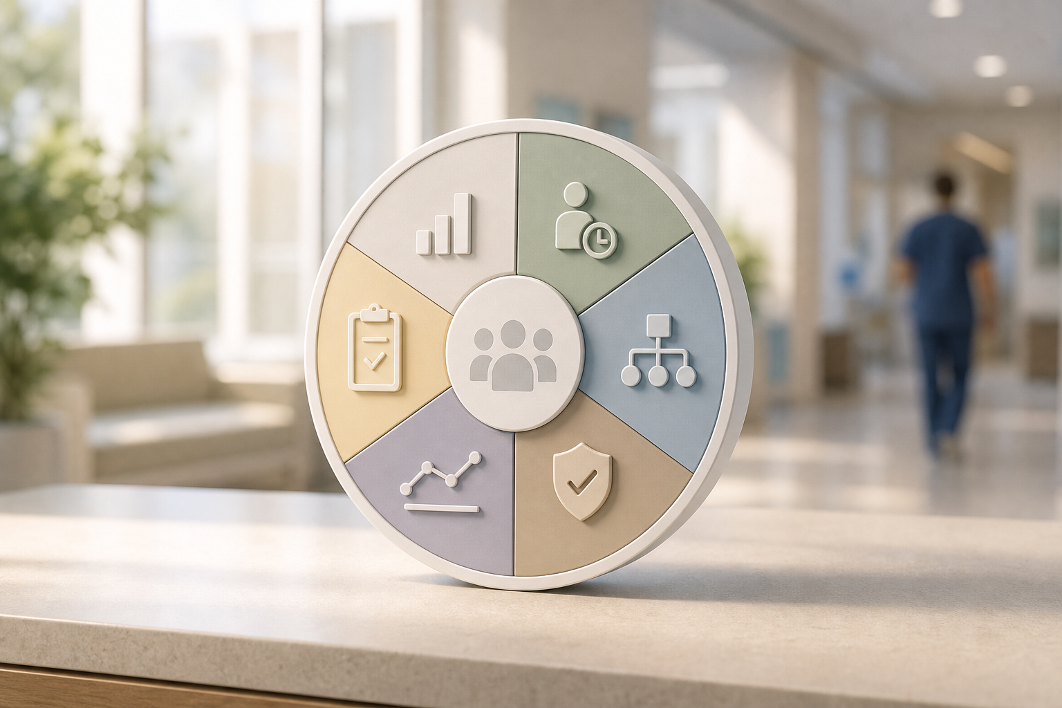 Healthcare productivity framework summary infographic
