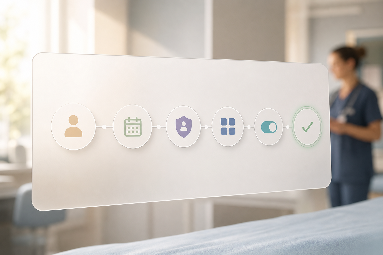 Step-by-step onboarding flow for a hospital pilot