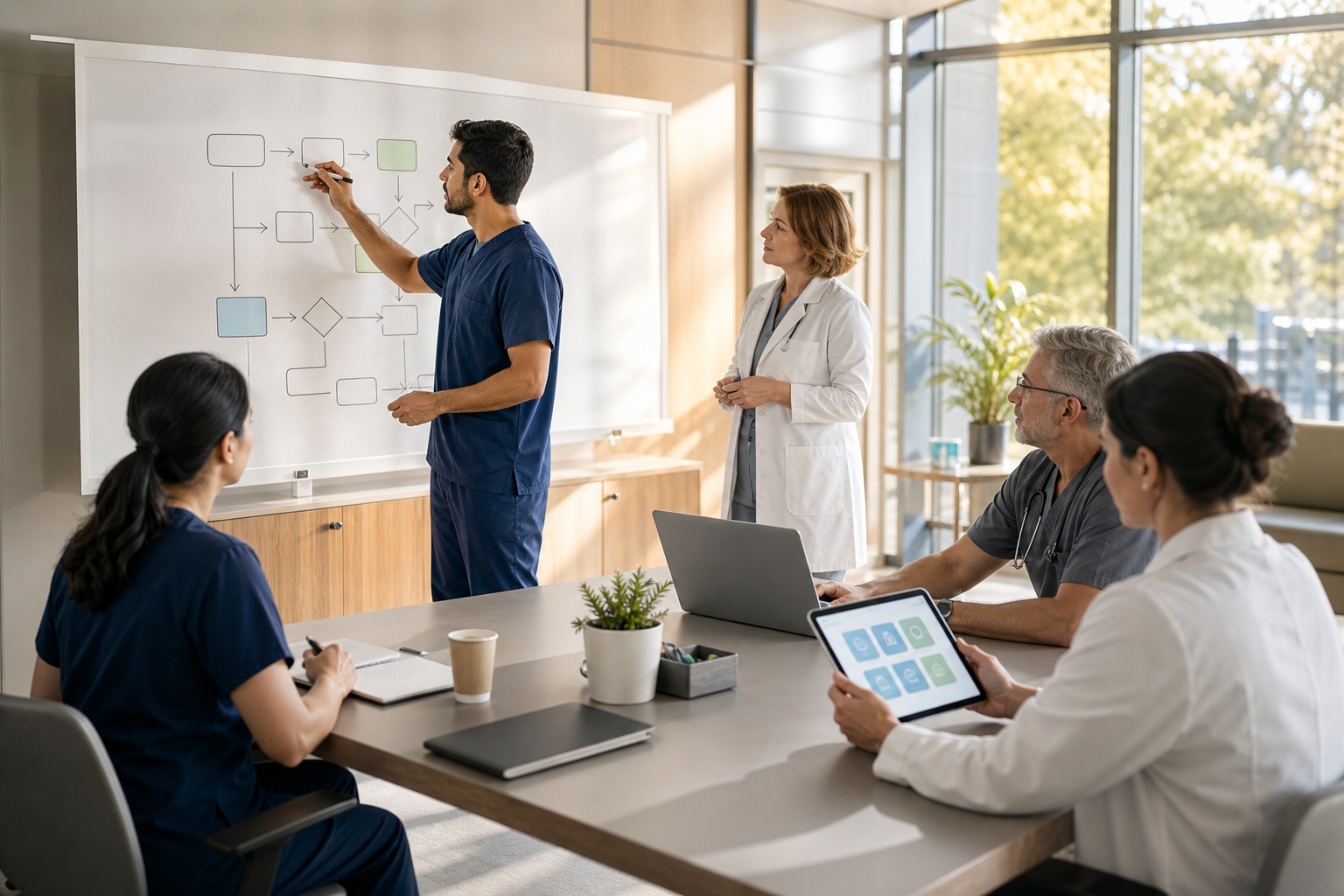 Step-by-step rollout plan for hospital time tracking